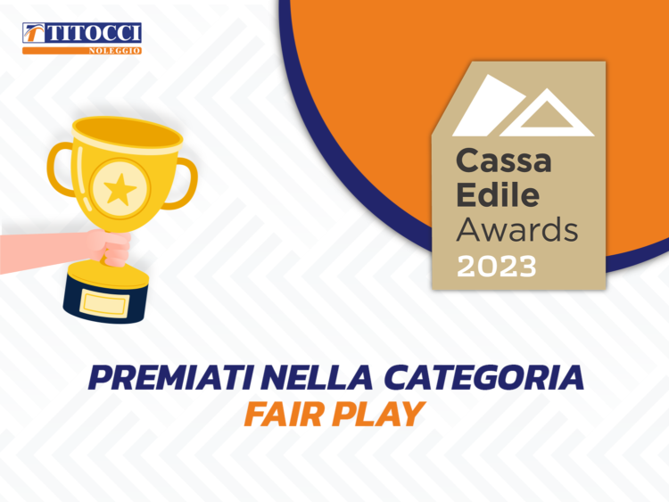 Cassa Edile Awards 2023, Titocci S.r.l. premiata nella categoria Fair Play